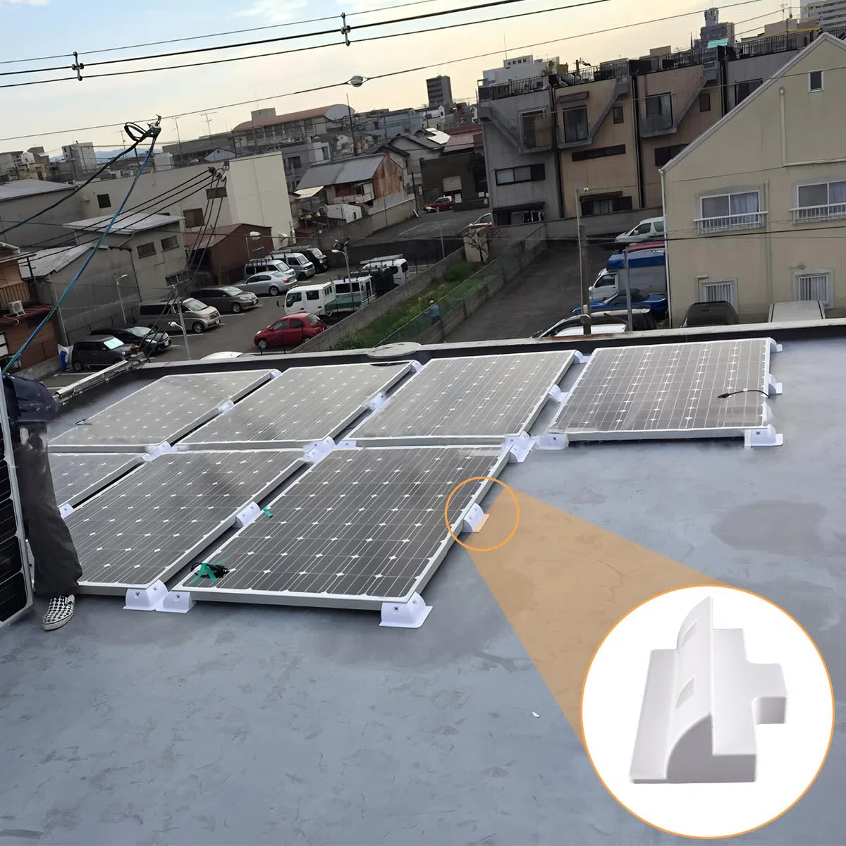 Ausi Kit de soportes de montaje para paneles solares blancos de 2 piezas: adhesivo para caravanas, autocaravanas, barcos y superficies planas.