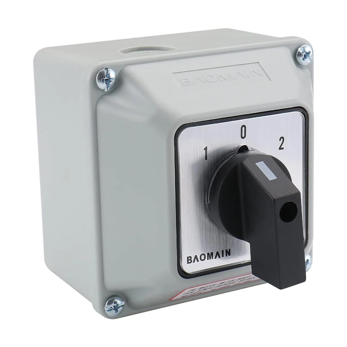 Baomain SZW26-20/D202.2D - Interruptor Conmutador Giratorio Universal con Caja Exterior para Interruptor Maestro (660 V, 20 A, 3 Posiciones, 2 Fases)
