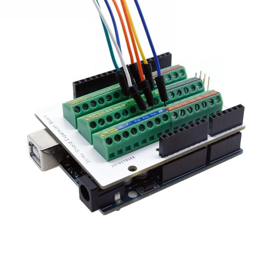 Treedix Tornillo abrazadera sombrero bloque Breakout Módulo Set para Arduino UNO R3, conector de zócalo de cuerno, placa de expansión para Arduino