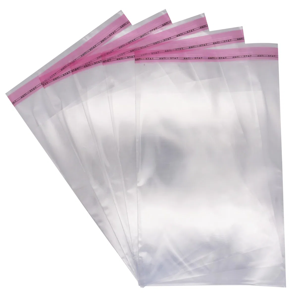 SKIR'CO 100 bolsas de celofán transparente de 25 x 35 cm, bolsas de plástico autoadhesivas, bolsas de polipropileno autoadhesivas