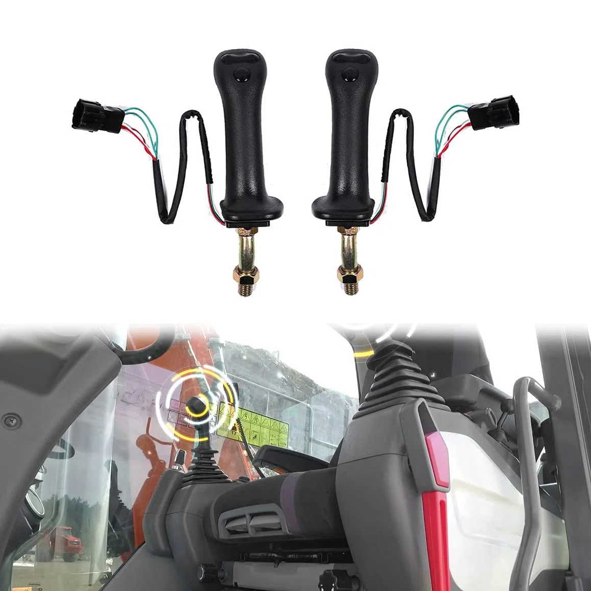 3 botones Excavadora Joystick Assy Mango Engranajes para Doosan DX150 215 225 300 370-9C izquierda