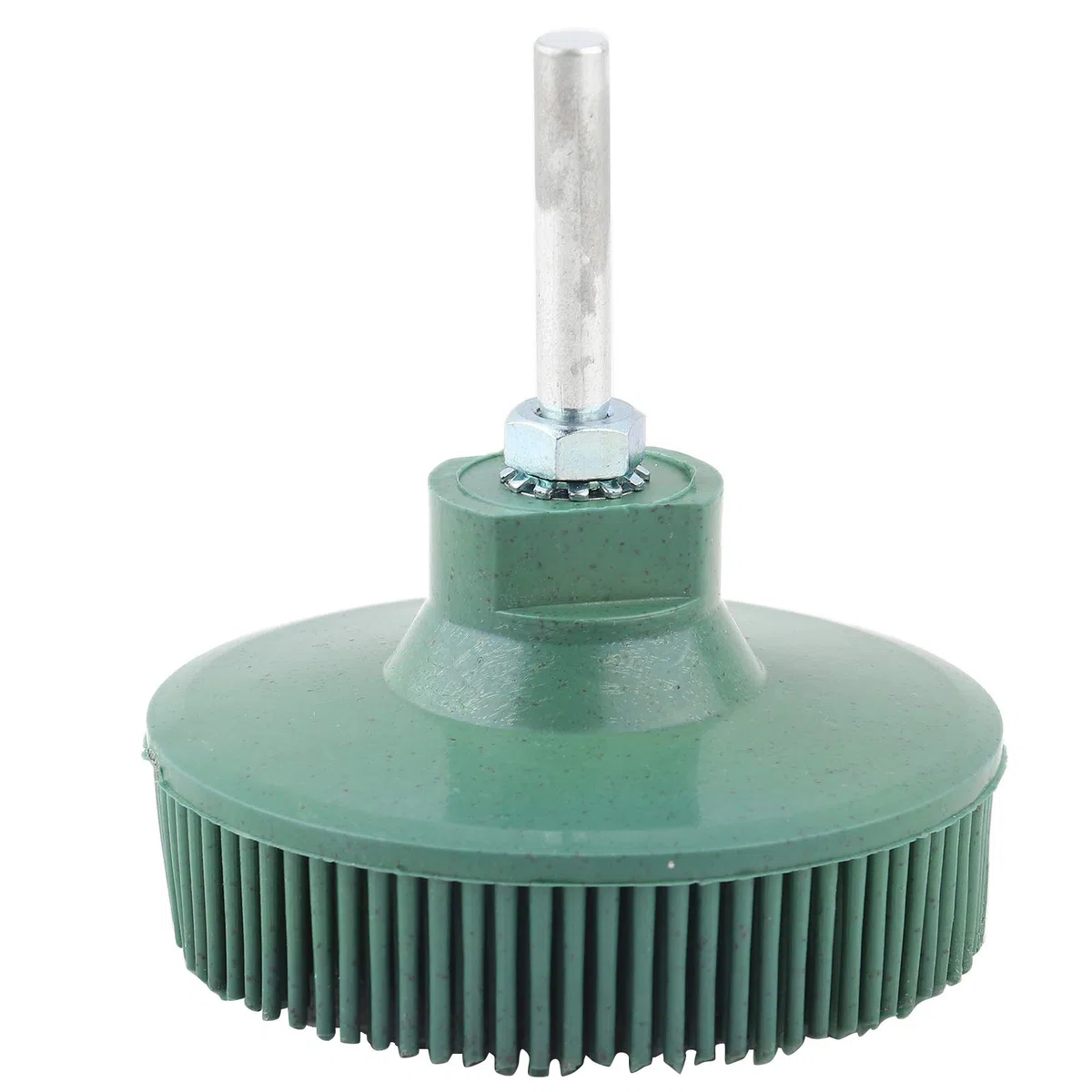 Disco de Cerdas Abrasivo de 3 Pulgadas, Cepillo de Pulido de Goma con Esmeril, Verde Grano 50, 75mm, Incluye Biela, para Taladro El¨¦ctrico