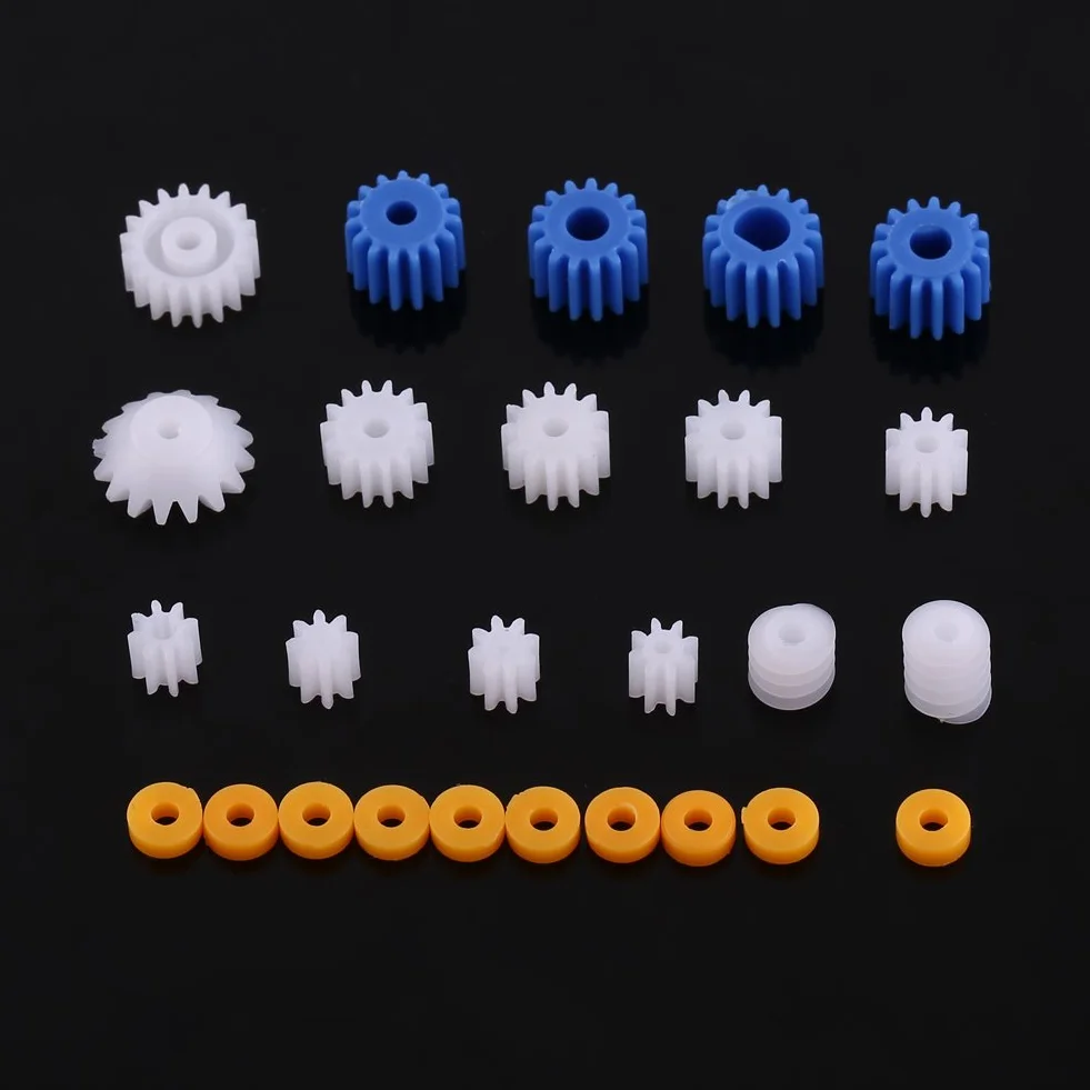 Kit de Engranajes de Plástico Helicoidales Mini 26 Uds 2 MM/2,3 MM/3 MM/3,17 MM/4 MM para Modelismo Avión Coche Robot DIY