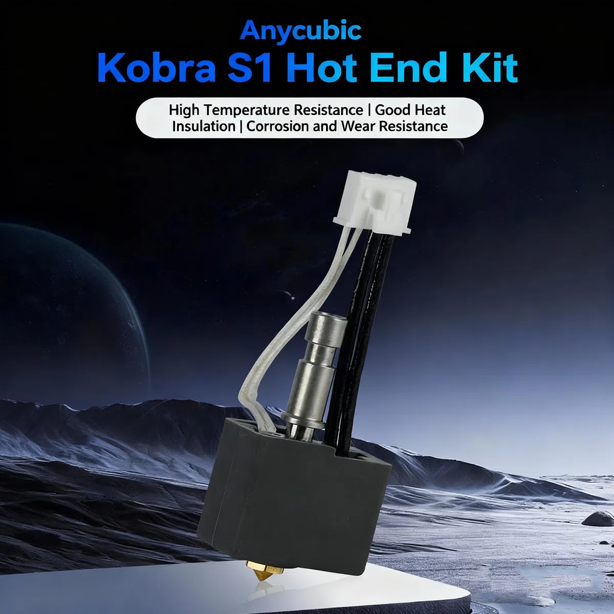 Kit Hotend Cerámico para Anycubic Kobra S1 Combo, 1 Hotend, Acero Endurecido de 0,4mm, 2 Fundas de Silicona, Compatible con Kobra S1/Combo/ACE Pro, Extrusor para Impresora 3D