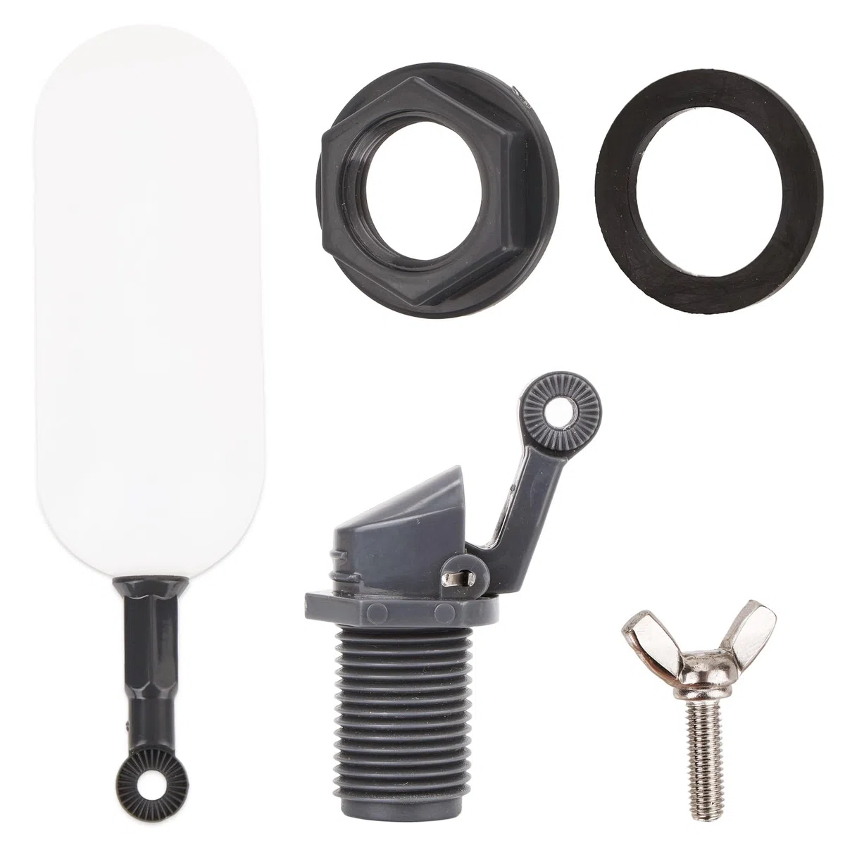 3uds Válvula de Bola Flotante 1/2 Pulg, Válvula de Flotador Agua con Brazo Ajustable y Control Automático del Nivel Agua para Ganado Bebederos Acuarios Estanques e Hidroponía.