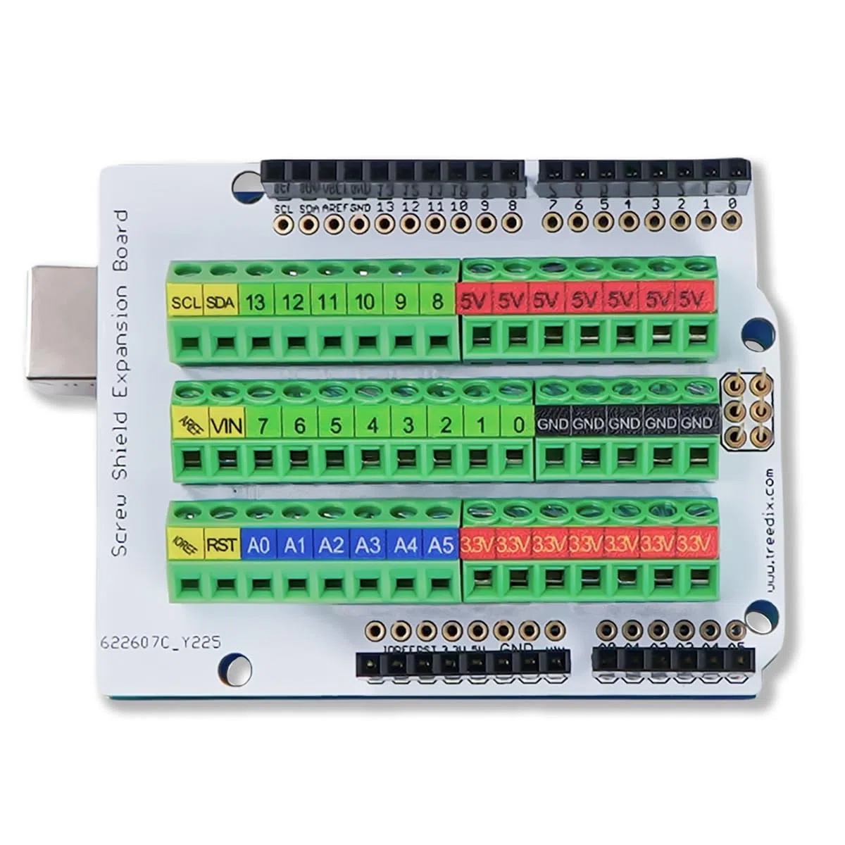Treedix Tornillo abrazadera sombrero bloque Breakout Módulo Set para Arduino UNO R3, conector de zócalo de cuerno, placa de expansión para Arduino