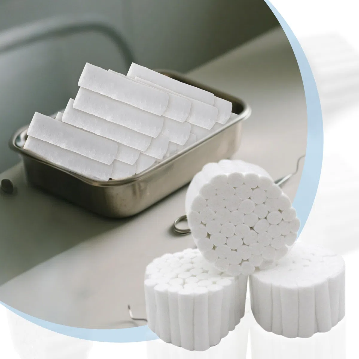 150 Piezas Rollos de Algodón Dental TapóN para Sangrado de Nariz Detener las Hemorragias Nasales Tapón de Sangrado Nasal Rollos de Gasa Dental Rollos de Alta Absorción para Sangrado de Nariz