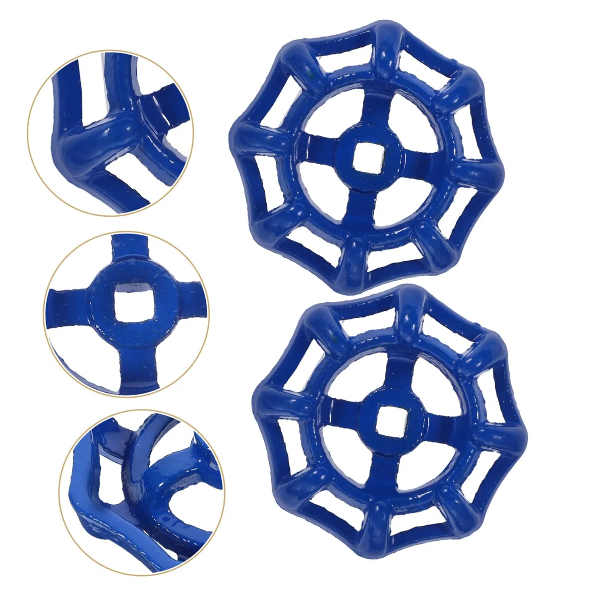 Anneome Válvula de 2 Fundido de Compuerta Azul Manija de Acero de Resistente Ligera Estructura Razonable, Paquete Piezas para Grifos y para Válvulas de Paro