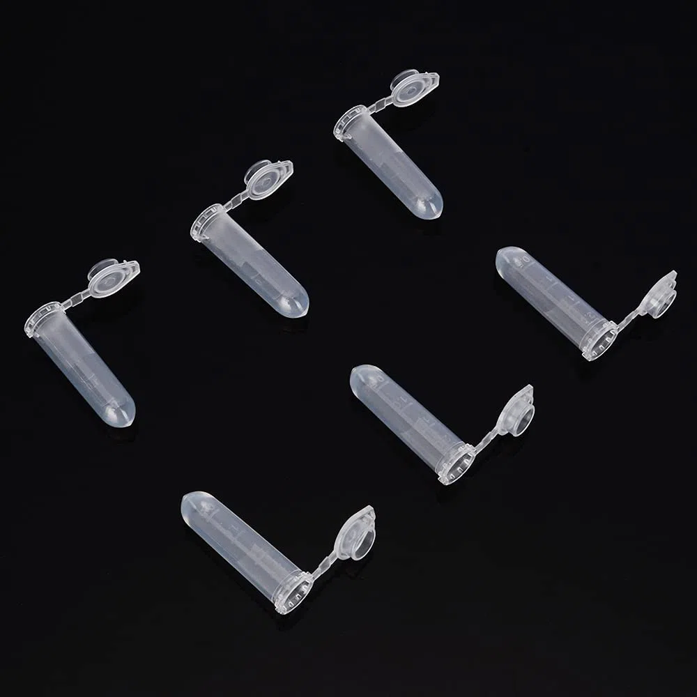 stonylab Micro Tubo de Centrífuga, 2 ml Polipropileno Graduado Transparente Plástico Centrífuga Vials con Tapa Plana a Presión, Tubos de Ensayo Micro Centrifuge Tubes (2 ml, Paquete de 200)