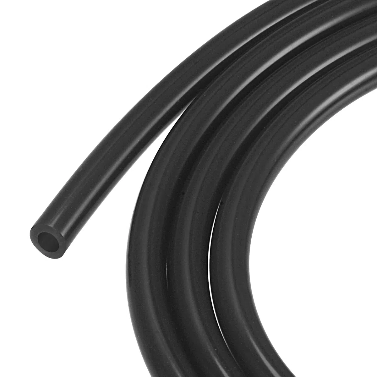 sourcing map Silicona Tubería Manguera 5mm ID 8mm OD 6.6 Pies Negro Alta Temperatura para Agua Manguera Aire Tubo