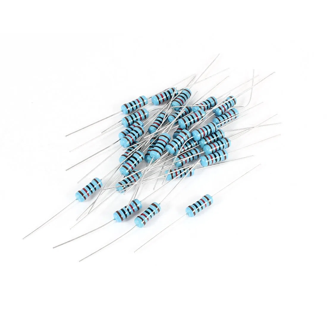 sourcing map 1W 1% tolerancia 120 ohmios resistencia de película metálica axial ignífuga 30 piezas