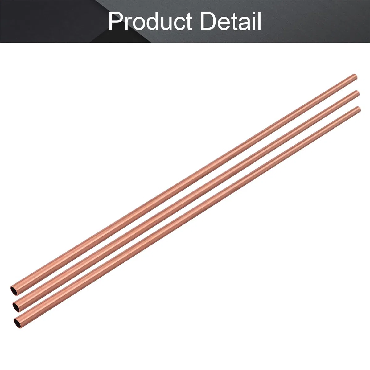 MroMax Tubo redondo de cobre de 50 cm de largo de 7 mm de diámetro interior x 8 mm de diámetro exterior x 500 mm de largo, tubo recto de cobre rojo, barra redonda de 1,64 pies para proyectos de