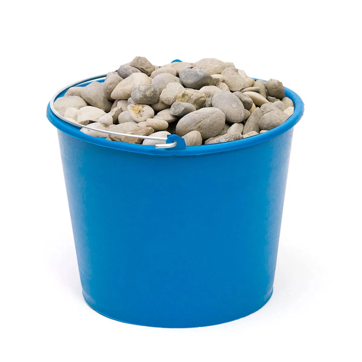 Pack de 6 Cubos de Goma, de Color Azul, de 26 x 22,9 cm, con Capacidad de 8 litros, con asa de Metal, para Distintas Funciones, Cubo Limpieza, cubeta agrícola