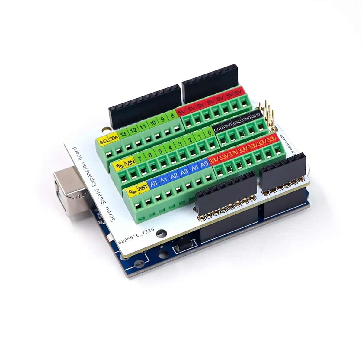 Treedix Tornillo abrazadera sombrero bloque Breakout Módulo Set para Arduino UNO R3, conector de zócalo de cuerno, placa de expansión para Arduino