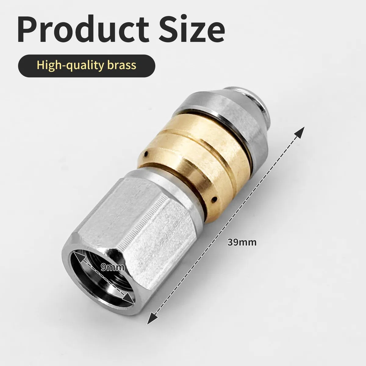 Boquilla de limpieza de tuberías de punta giratoria para Kärcher – Boquilla de limpieza de tuberías giratoria de acero inoxidable 1/8 IG para Kärcher Kränzle Nilfisk WAP | Accesorios de alta presión