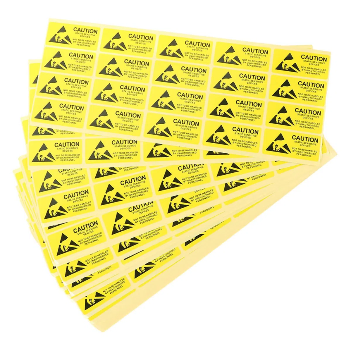 500 Pegatinas Antiestáticas Autoadhesivas de Advertencia, Etiquetas Electrostáticas de Precaución para Dispositivos Estáticos, Señal Visible y Adhesivo Fuerte para Seguridad