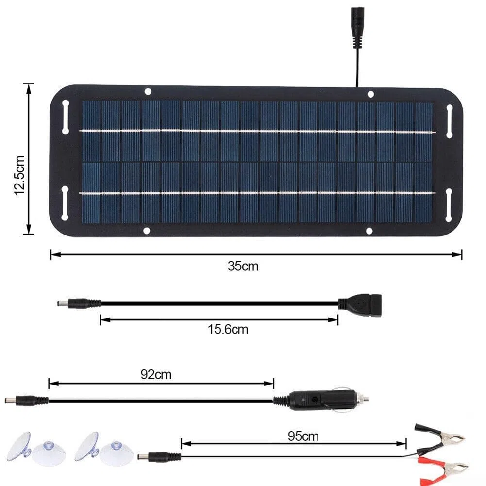 Kit de cargador de batería solar portátil de 30 W, solución eficiente para mantenimiento del vehículo