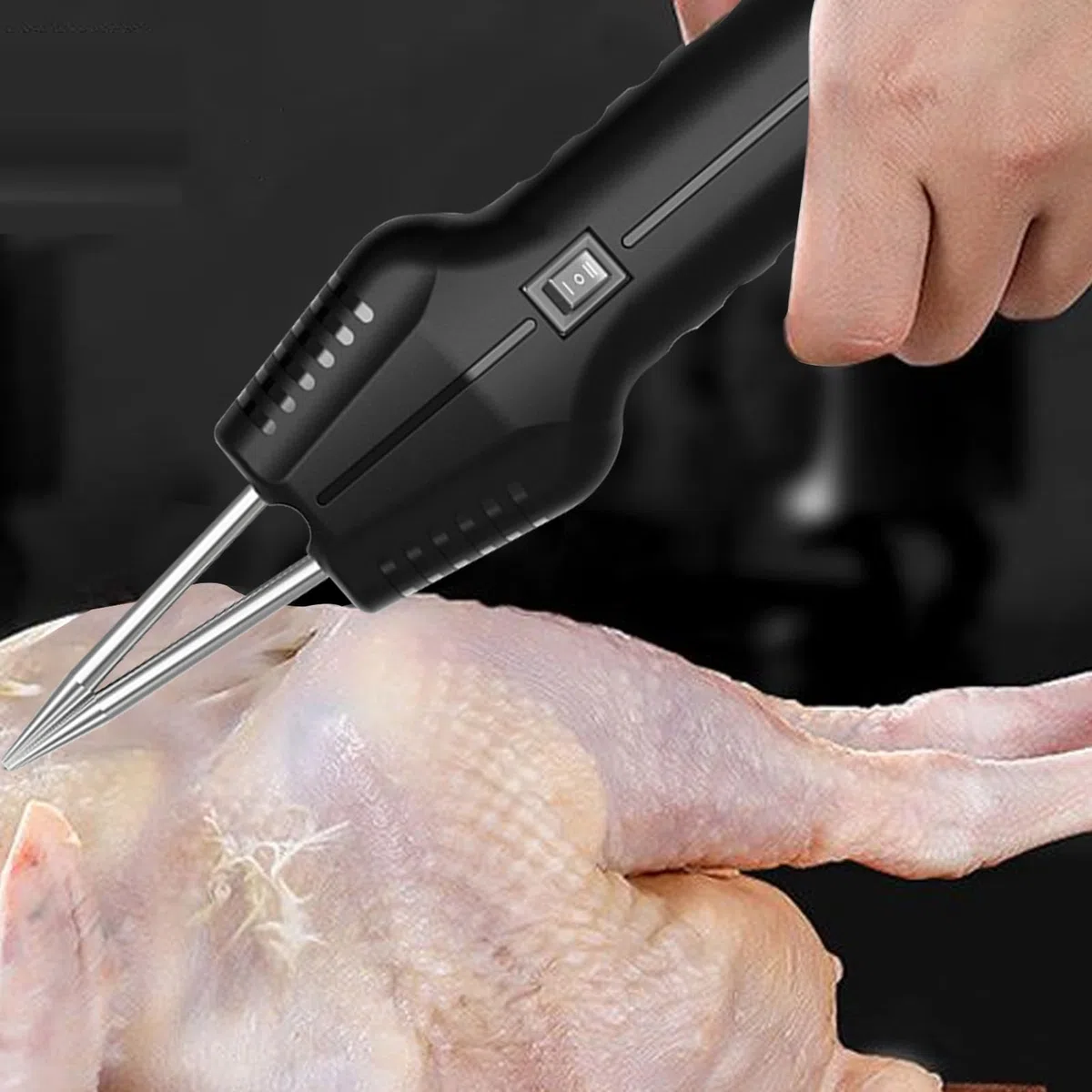 Genérico Desplumadora De Pollos Electrica - Desplumadora De Aves De Corral De Mano De Recargable - Portátil Desplumador De Pollos Para Quitar Plumas De Pato, Pollo, Pájaros Y Pavos
