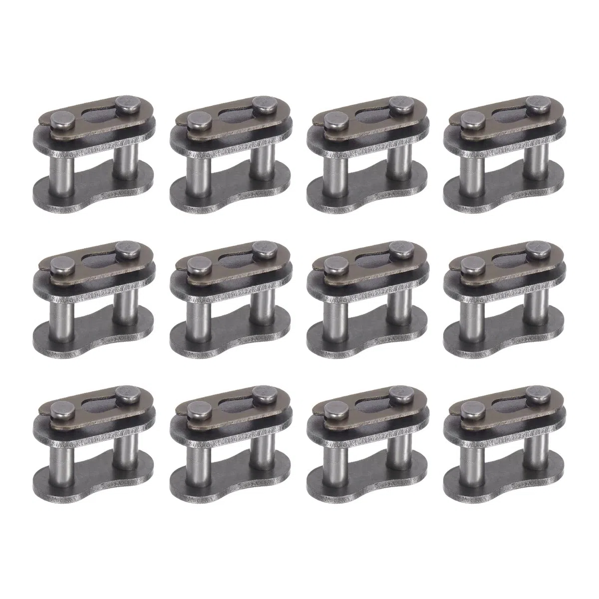 sourcing map 16uds Cadena Maestro Conector Enlace Rodillo, 1/2" Paso Carbono Acero, Estándar Conexión Dividir Enlaces para 08B Cadena