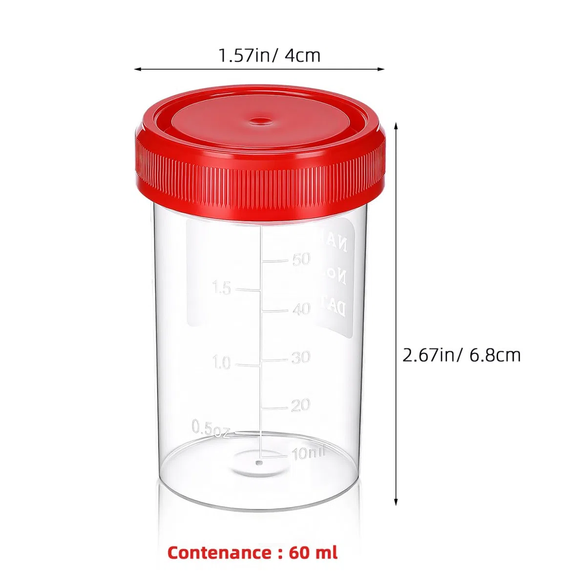 iplusmile 15 tazas de recolección de orina con tapa recipientes para muestras con escala de mililitros copas para muestras de orina para consultorios médicos hospitalarios y laboratorios