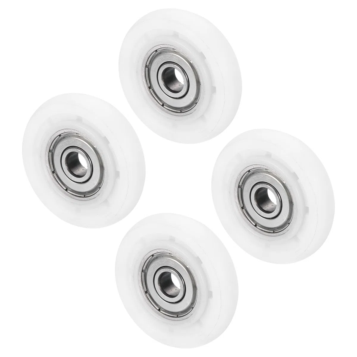 PATIKIL Nylon Polea Rueda 6x35x7.6mmmm, 4 Paquete 626zz Rodamiento Deslizante Transportador Rodillo Rueda para Puerta Ventana Cajón Herraje Conducción Mecánico Equipo, Blanco