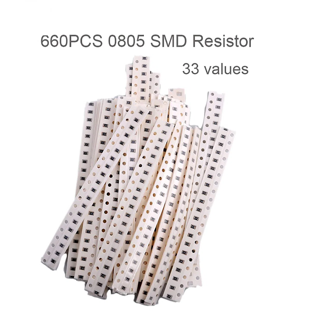 660 piezas de resistencia SMD/SMT 0805 0603 1206 paquete surtido Kit 33 valores 1%