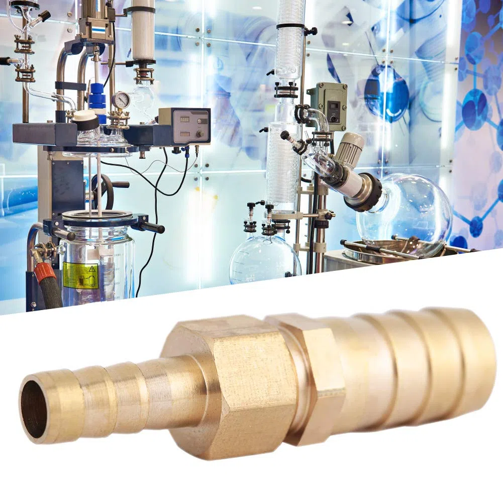 Conector de Manguera de Latón, 8 mm - 19 mm, Latón Reductor de Cola, Boquilla de Manguera Recto, Conector Reductor, para el Mantenimiento de Tuberías (8-19 mm)