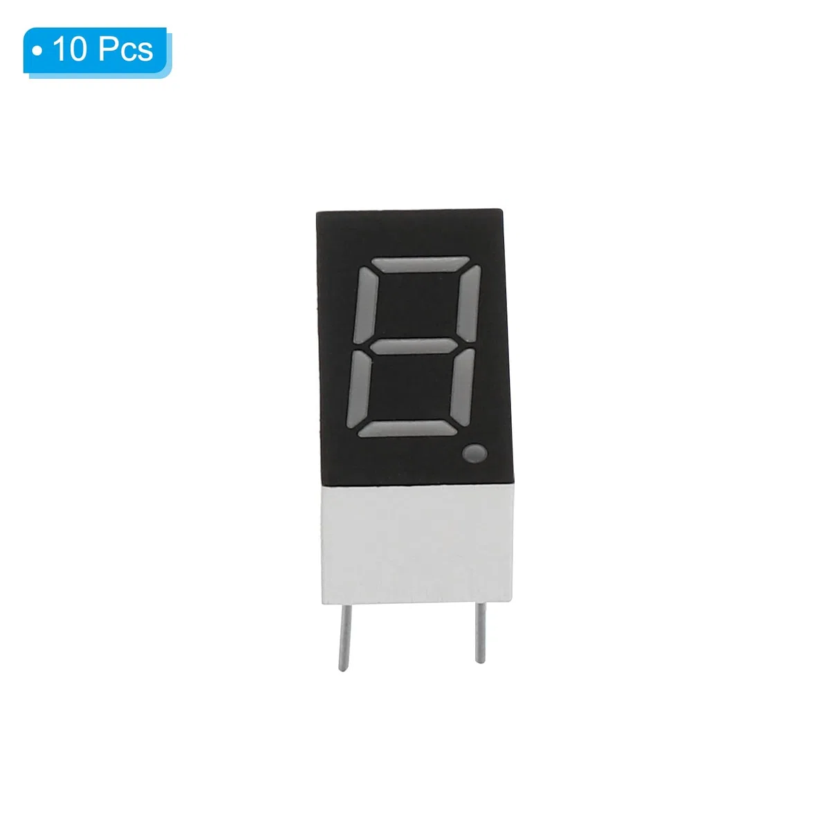 PATIKIL LED Pantalla Digital Tubo, 10 Paquete Común Cátodo 7 Segmento 10 Pasador 1 Bit 2.1V 0.36" Dígito Altura LED Pantalla Módulo para Electrónica Conductor Placa, Rojo