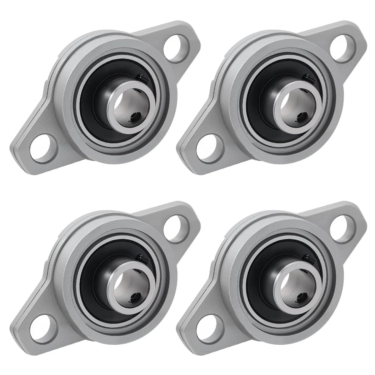 4 Piezas Cojinetes de Bloque de Almohada Cojinete de Brida Rómbico Aleación de Zinc de Cojinete para Maquinaria de Transporte (10mm Diámetro Interior)