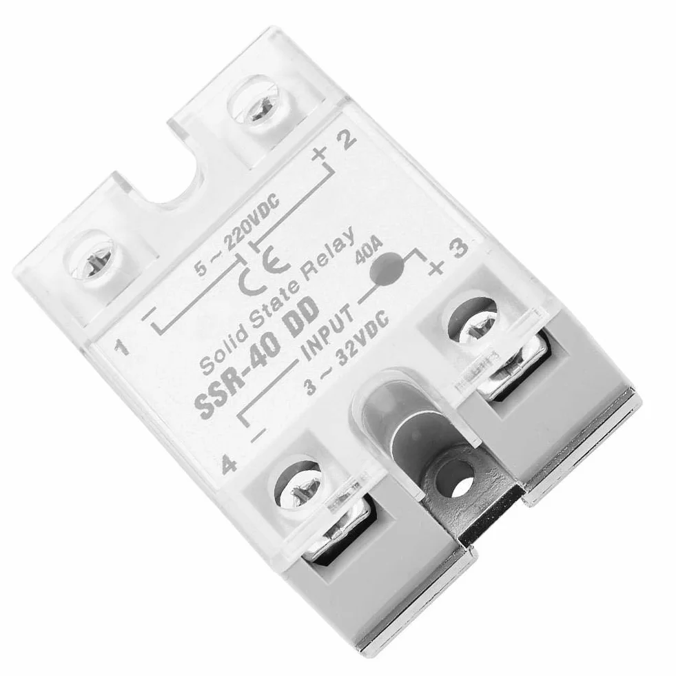 KSTE Relé Estado Solido, SSR-40 DD 40A 5-220VDC Relé Semiconductor Monofásico para el Proceso de Automatización Industrial