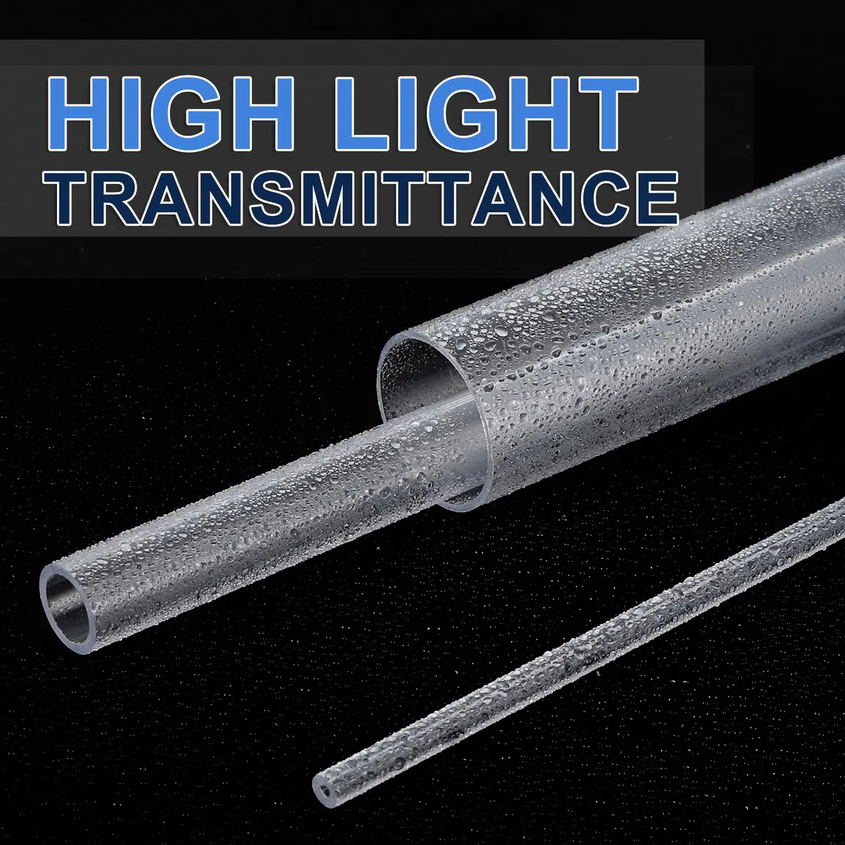 QUARKZMAN 10Pcs Tubo Plástico Transparente Rígido 2mm ID x 3mm OD, 0.5 Metros Longitud Tubos de Policarbonato para Tuberías de Agua Acuario, Sistemas de Refrigeración por Agua y Fontanería
