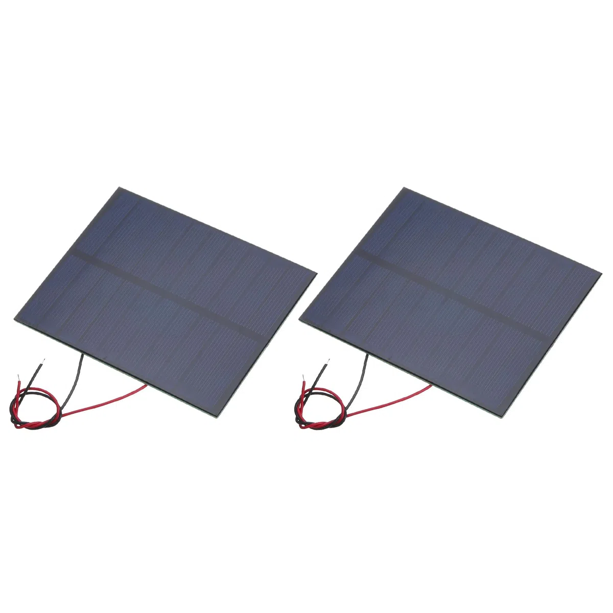 QUARKZMAN 2 Pcs Paneles Solares Mini 5V 1.15W 230mA, Pequeño Panel Solar Policristalino Con 2 Cables Para Kits De Materiales De Juguetes Eléctricos DIY Cargador, 100.8mm x 82.5mm