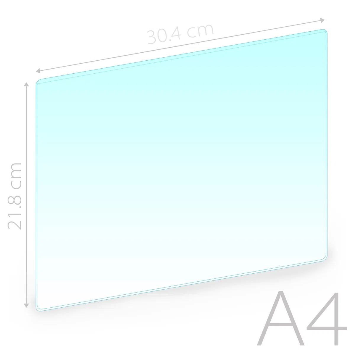 Pack 10 Fundas/Cubierta Protectora Para Carteles, Menús - Material Suave, Lavable y muy Rígido, Resistente al roce en acabado Extra Cristal con Apertura Superior by Office Box. (A4-30.4 x 21.8 cm)