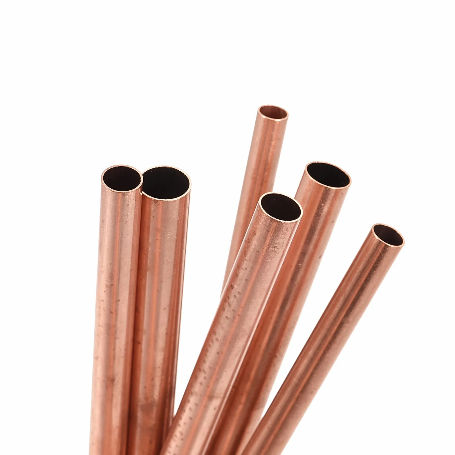 sourcing map Cobre Tubo, 2mm 3mm 4mm 5mm 6mm 7mm OD x 0.2mm Pared Grosor 200mm Longitud Metal Tubo, Paquete de 6
