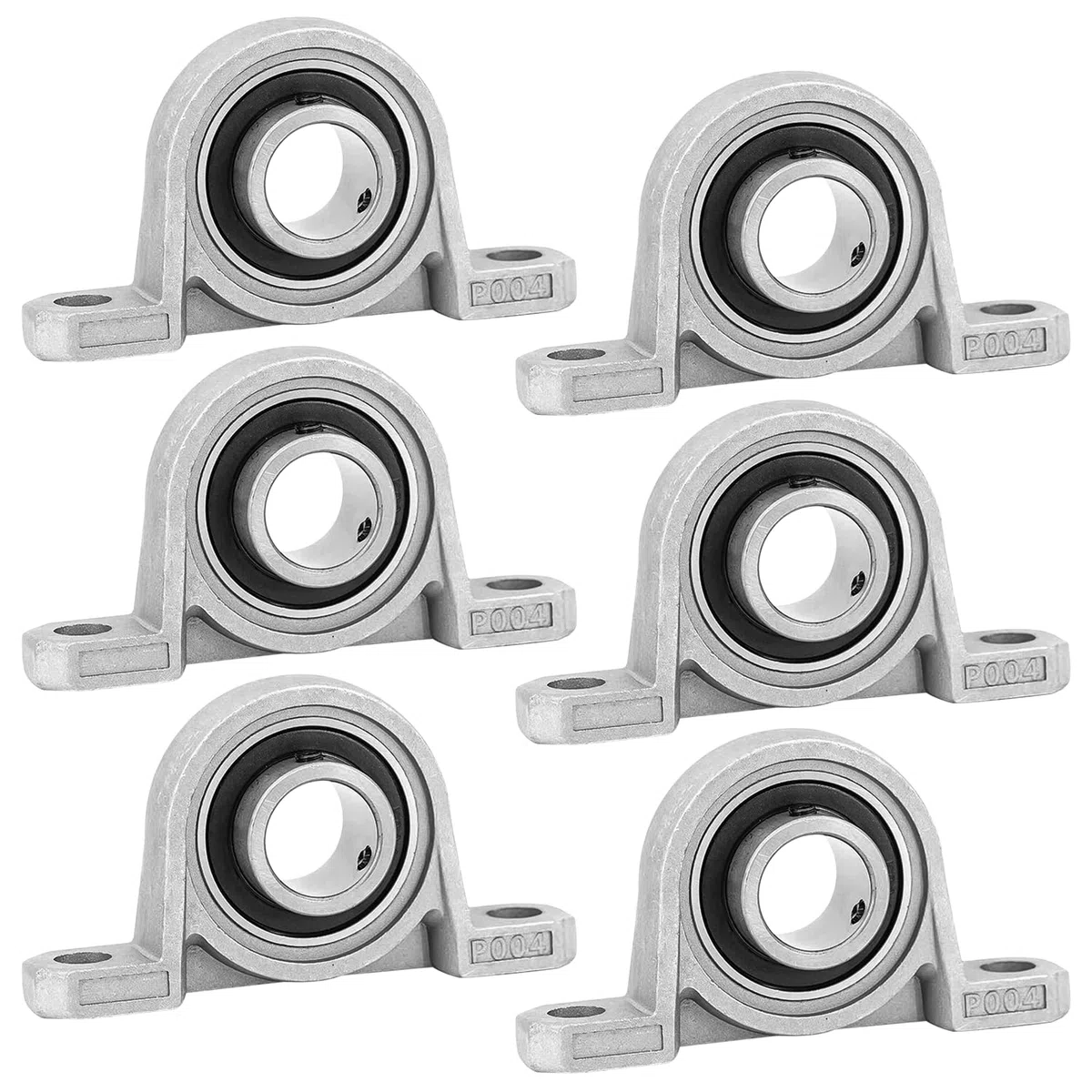 6 Piezas Rodamientos de Cojinetes: Cojinete de Bloque de Almohada Base de Cojinete Aleación de Zinc Soporte de Rodamiento Bridas de Rodamiento Rodamientos de Bolas Autoajuste Cojinete de Eje