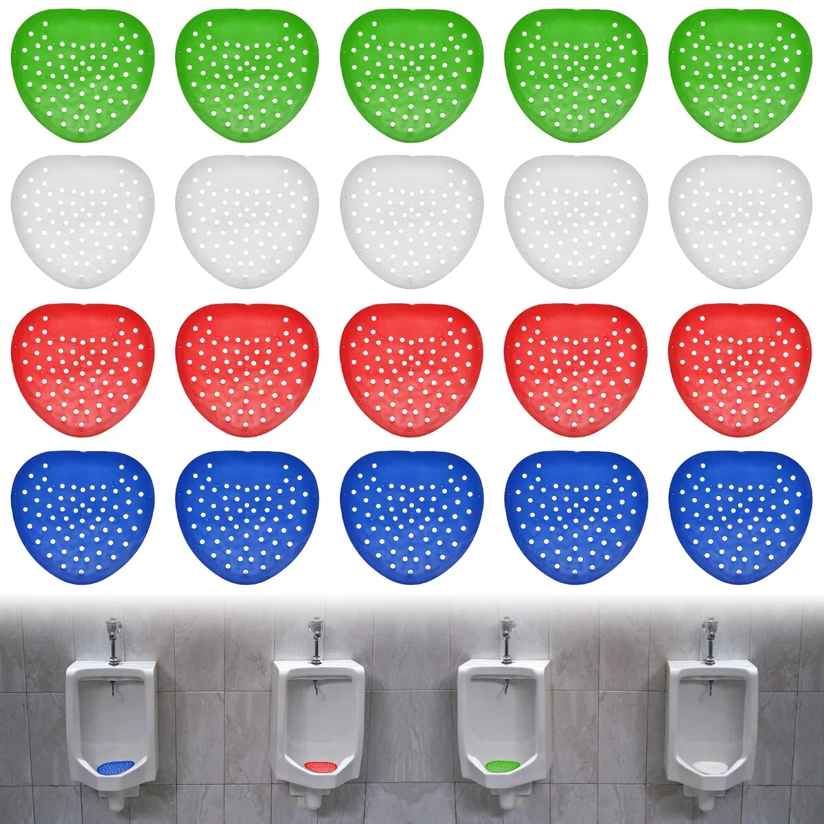20 coladores de orinales con fragancia, protección contra salpicaduras, filtro universal con fragancia, filtro de orinal, eliminador de olores, uso para baños públicos en hoteles, centros comerciales,