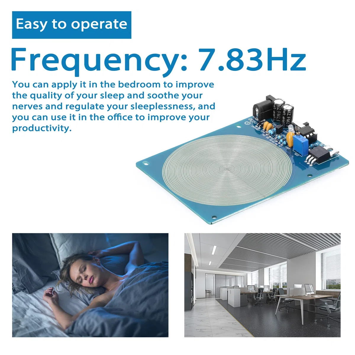 Karlak Generador de resonancia, 7,83 Hz s generador de resonancia de frecuencia ultrabaja con interfaz USB con luz indicadora de encendido y apagado