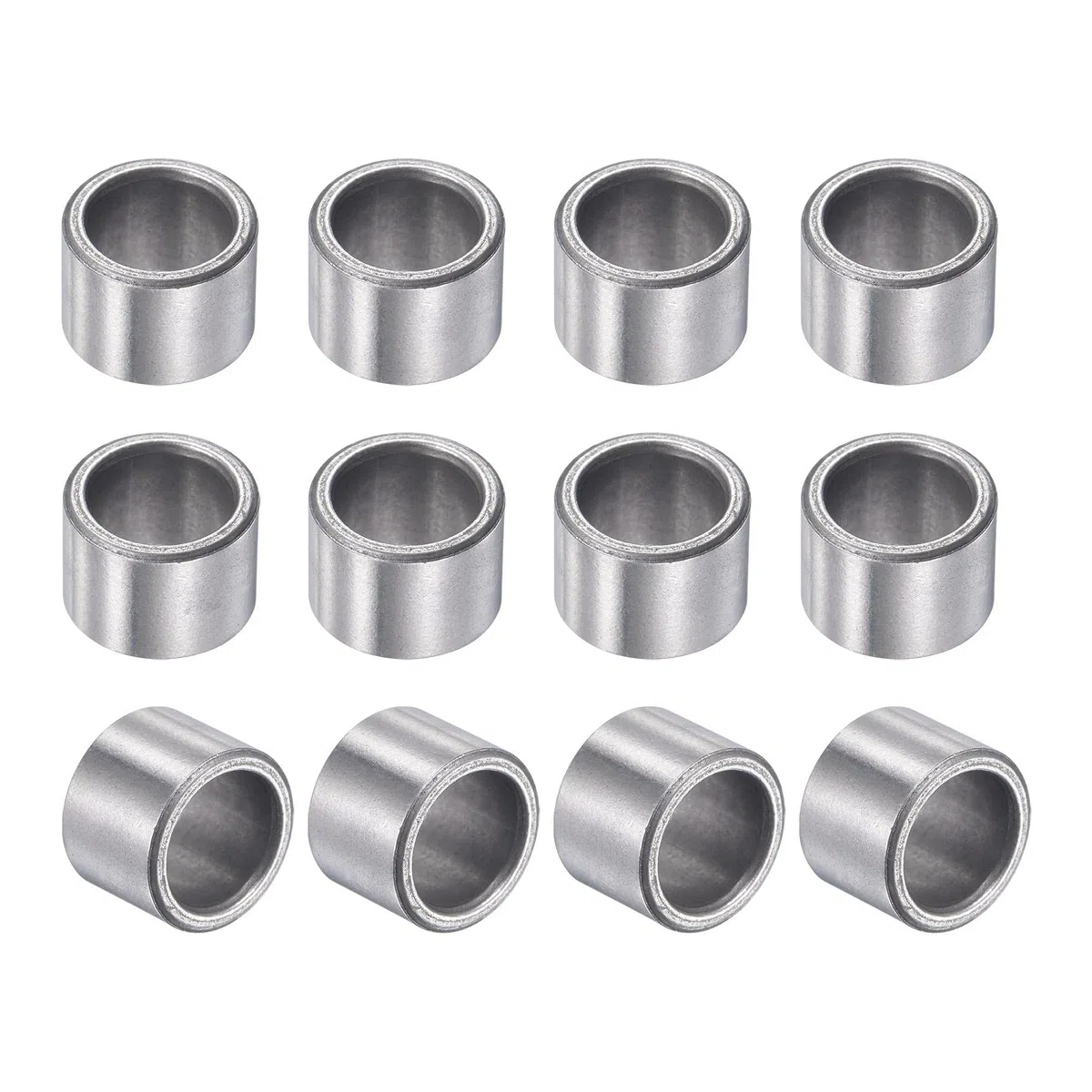 sourcing map Cojinetes de Casquillo, Manguito de rodamiento Autolubricante, 10mm Diámetro Interior, 14mm Diámetro Exterior, 10mm Longitud, Bujes de Hierro Sinterizado, 12pcs