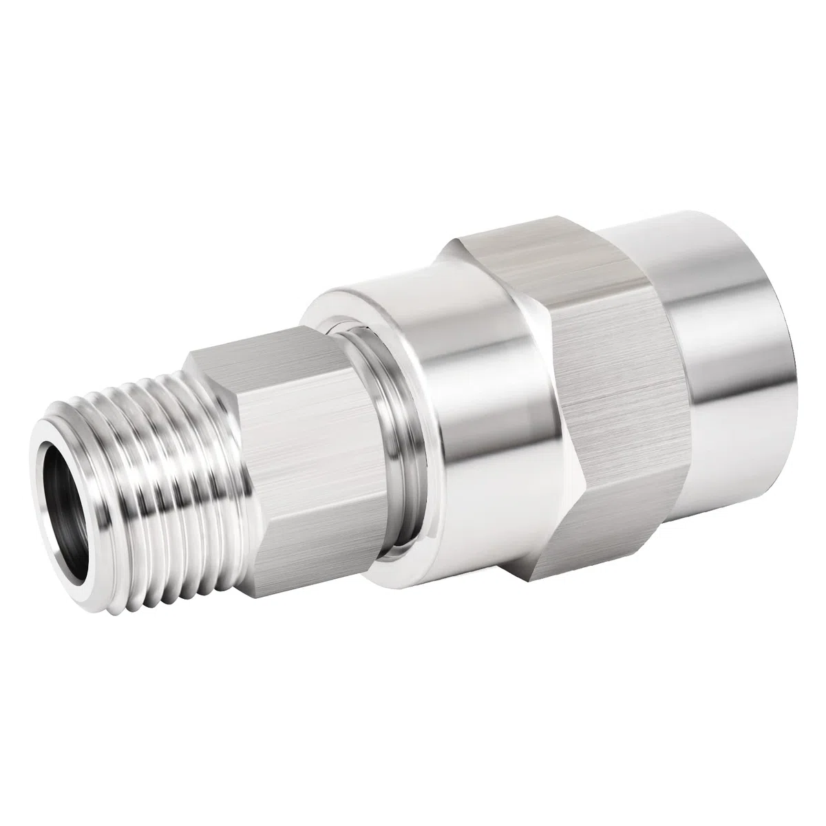 4 piezas 3/8" x 3/8" BSP SUS 304 accesorios de tubería de forja, tubería de rosca macho de 3/8" y tubería de rosca hembra