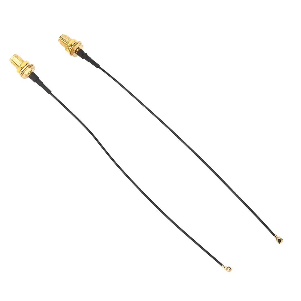 Eacam Cable Adaptador RF de 10 Piezas, Cable Flexible a SMA K/U.FL, Alimentador de Antena de 15 Cm, Cable Puente, Material de Latón de para Módulo de Reconocimiento Facial, Apto