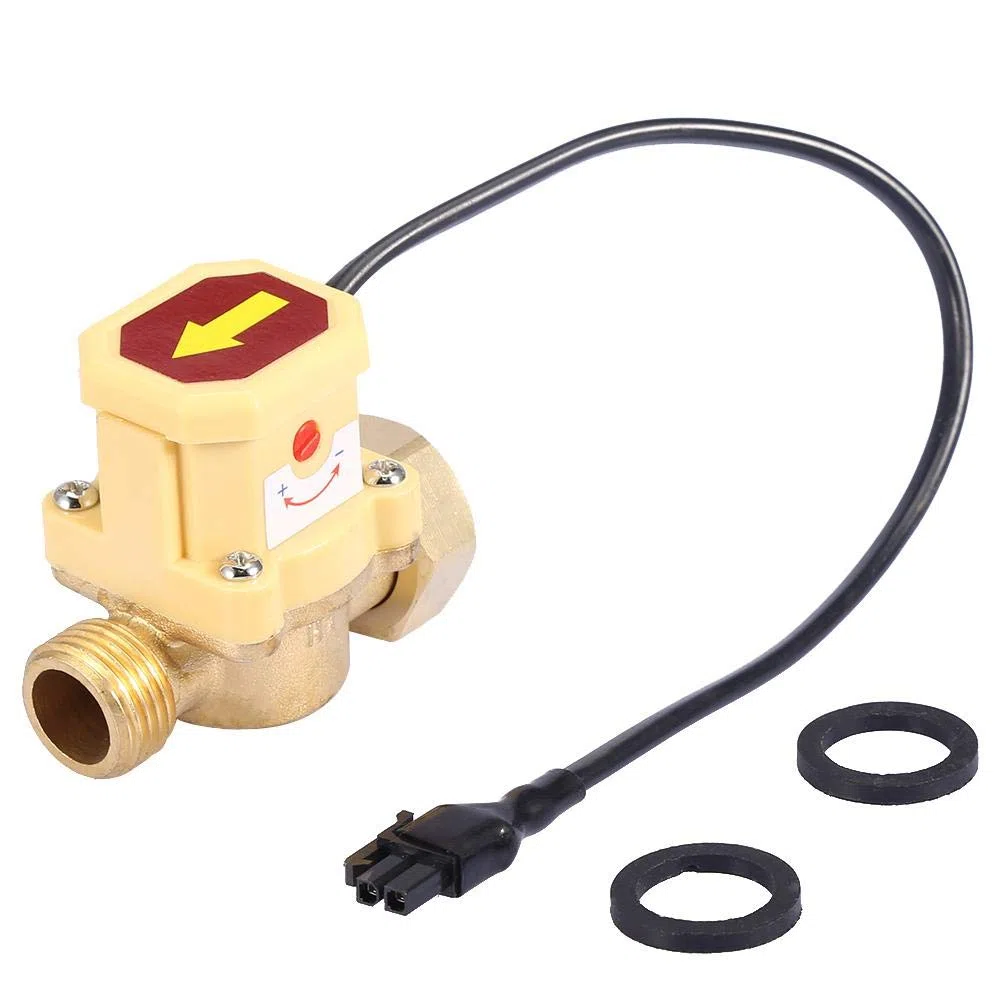 Interruptor del sensor de flujo de agua, G3/4-G1/2 Rosca Bomba de agua Sensor de flujo ajustable Presión Interruptor de control automático 220V, Sensor de interruptor de control de flujo de agua
