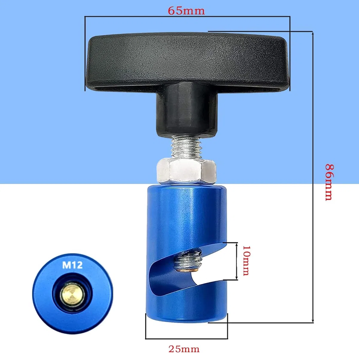 ZKTOOL 2 piezas Abrazadera de Soporte de Elevación, Con Protección de Núcleo de Latón, Abrazadera de Puntal de Capó y Pinza de Bujía 2 en 1, Herramienta de Separación de Bujía de 14 MM