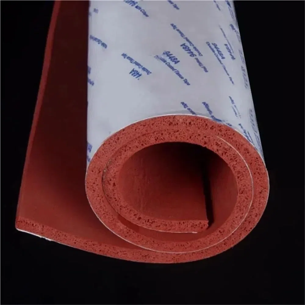 Lámina de esponja de silicona de celda cerrada de 100 mm, 500 mm y 150 mm, alfombrilla de espuma de goma de silicona roja autoadhesiva, 1 unidad(200x200x5mm)