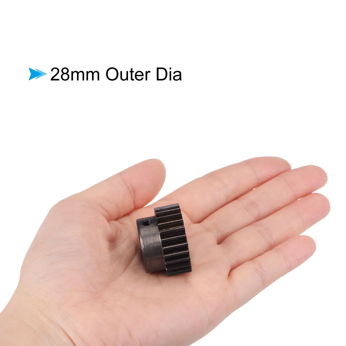sourcing map 1Mod 26T Piñón Engranaje 12mm Diámetro Endurecido Acero Motor Cremallera Espolón Engranaje con Paso para RC Coche Camión Buggy Engranaje, 2 Juegos