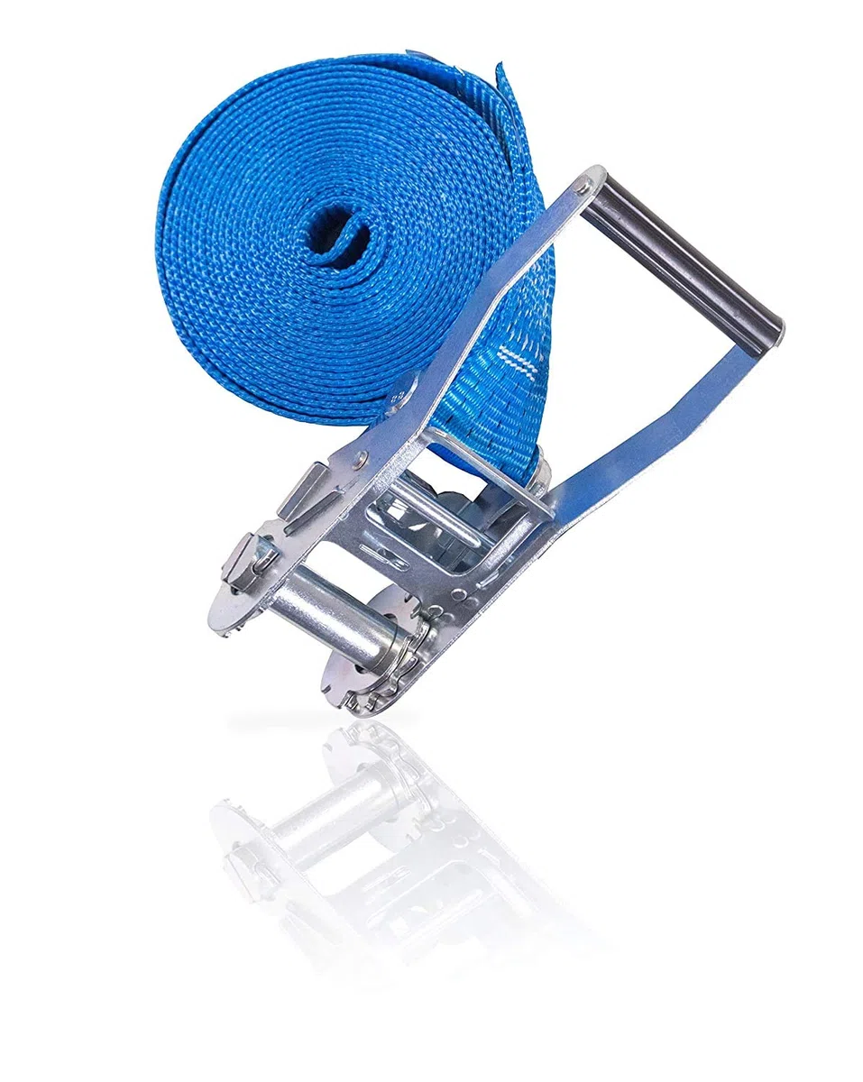 Dolezych Cinta de Amarre con Trinquete de 1 Pieza de 4000 Dan, 8 m de Longitud, Azul