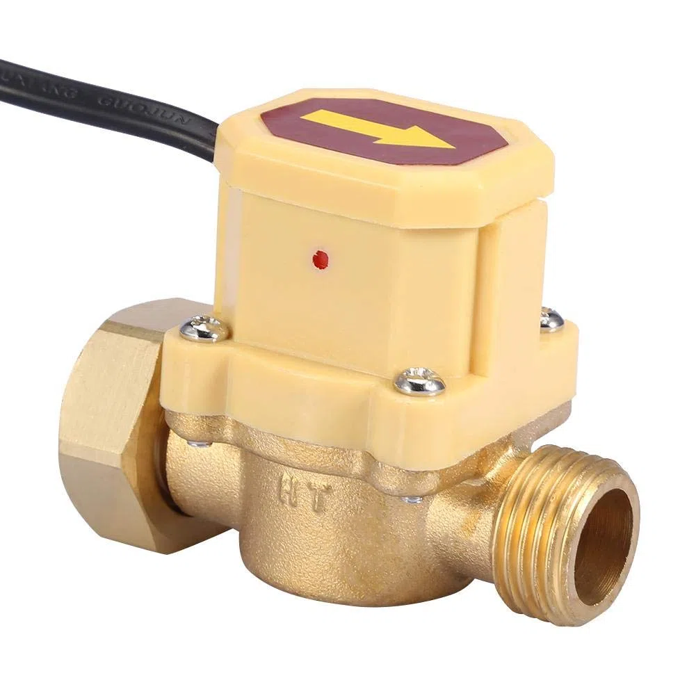 Interruptor del sensor de flujo de agua, G3/4-G1/2 Rosca Bomba de agua Sensor de flujo ajustable Presión Interruptor de control automático 220V, Sensor de interruptor de control de flujo de agua
