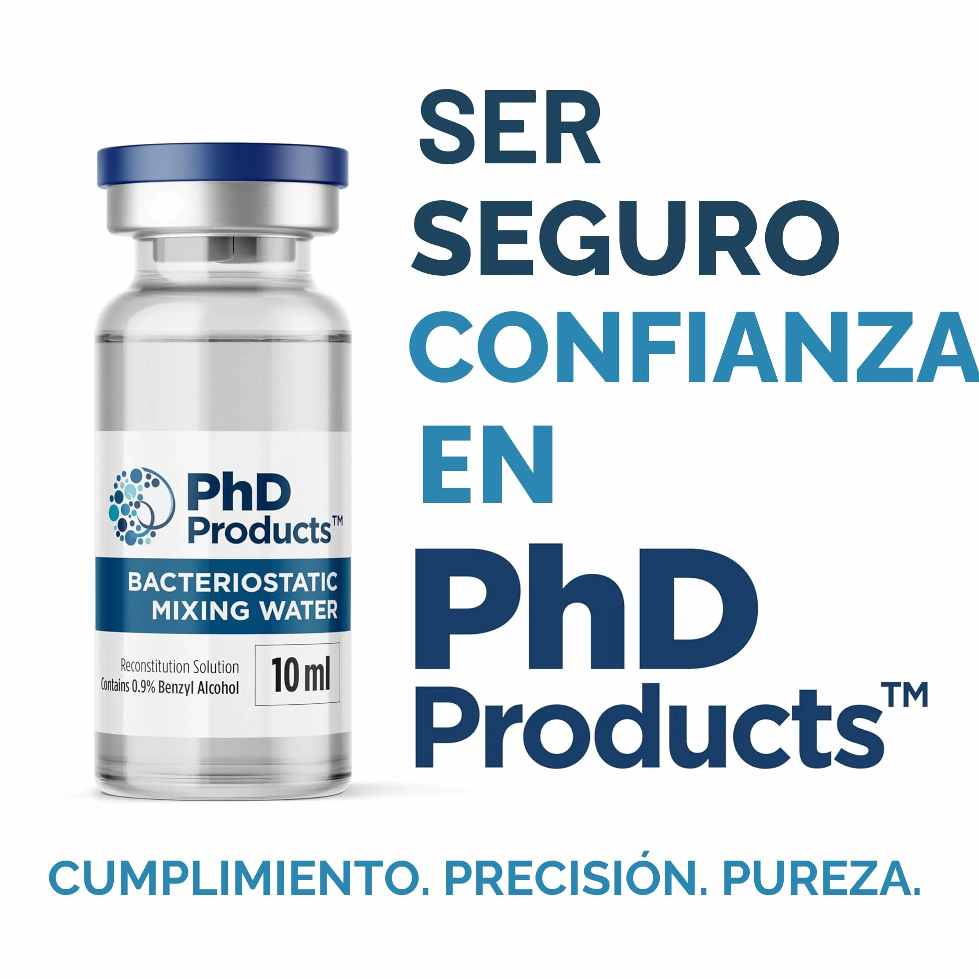 Diluyente Bacteriostático 10 ml Solución de Reconstitución Ultra Limpia Laboratorio UE