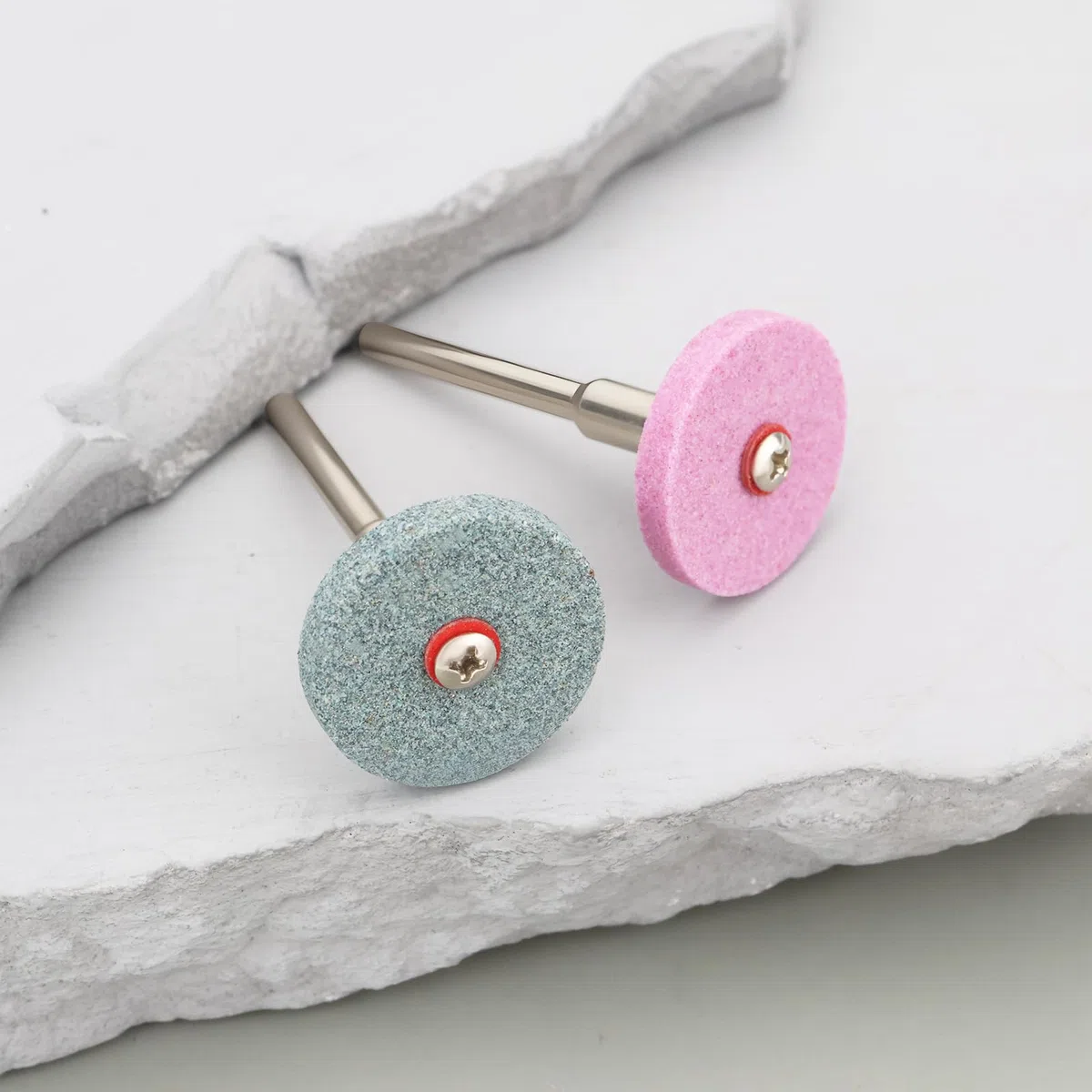 ECSiNG 20 ruedas de piedra de molienda de 1/8 pulgadas con varillas de conexión de 20 x 3 mm, compatibles con herramientas giratorias Dre-Mel