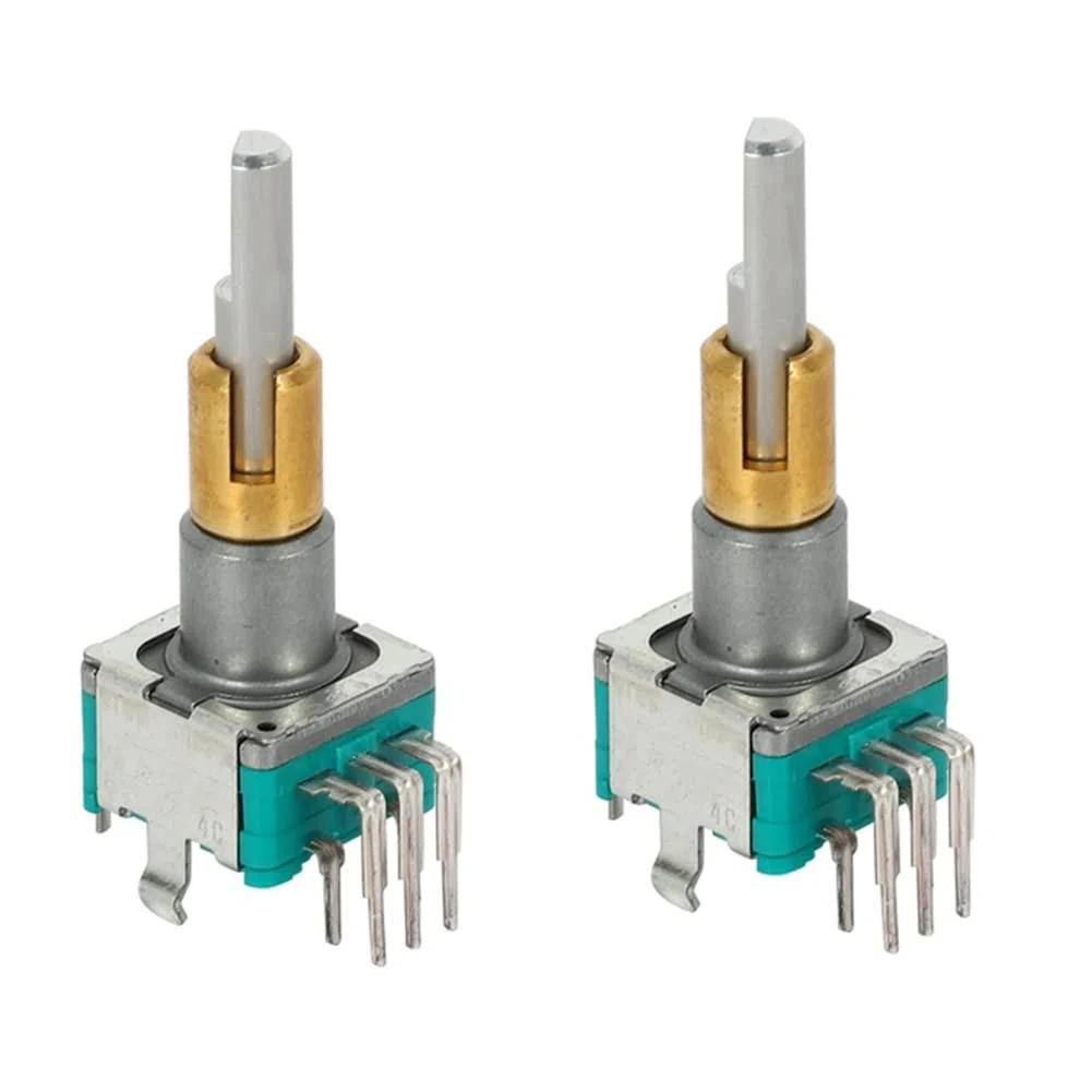 2 unidades EC11EBB24C03 - Codificador de doble eje con interruptor 30 posición número 15 impulso 25 mm