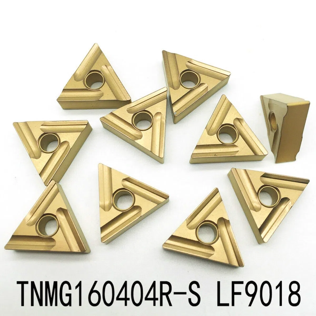 Tungaloy TNMG160408R-S - Juego de 10 plaquitas de carburo para tornos CNC, adecuados para acero inoxidable y hierro fundido, mecanizado